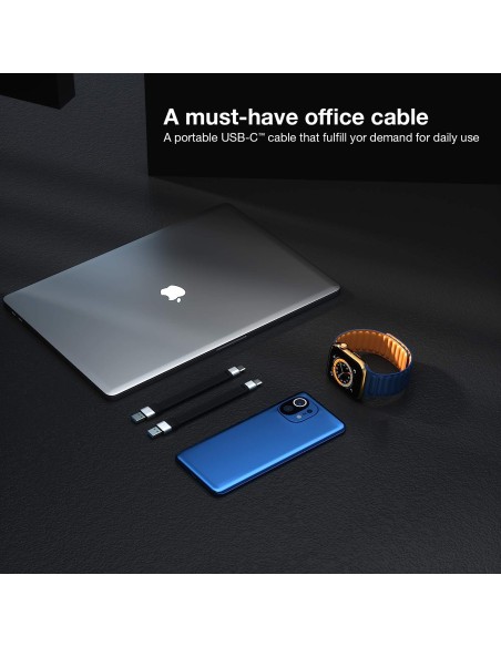 Cavo Corto Piatto USB-C™ Maschio a USB-A Maschio Ricarica Rapida FPC 12 cm