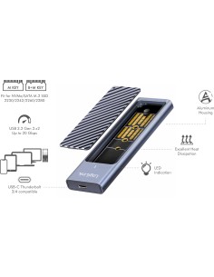 Box Esterno USB-C™ 3.2 Gen 2 per SSD M.2 NVMe e SATA 2