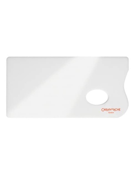 Tavolozza rettangolare in plexiglass bianco Carand'Ache Aquarelle - 26x13 cm - 117103