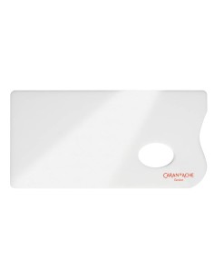 Tavolozza rettangolare in plexiglass bianco Carand'Ache Aquarelle - 26x13 cm - 117103 2