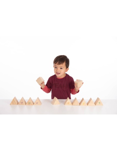 Coppie di prismi triangolari Commotion TickiT - conf. 12 pz - da associare in base alla sonorità - 73277