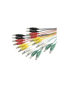 Kit Cavi di Prova Isolati Multicolore con morsetti a Coccodrillo
