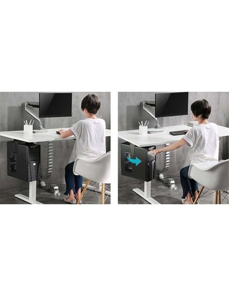 Supporto PC Sotto Scrivania / Parete Regolabile