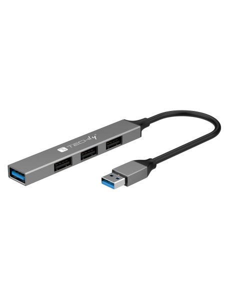 Hub USB-A 3.2 a 4 porte USB-A Slim in Metallo