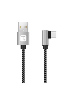 Cavo USB A Maschio 2.0 / USB-C™ Maschio Angolato 3A 1 m Alluminio