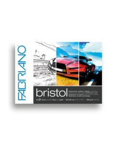 Blocco collato Fabriano Bristol liscio 2