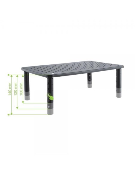 Supporto per Monitor Ergonomico Regolabile con 3 Altezze in Metallo Nero