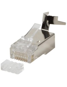 Plug Cat. 6A RJ45 Schermato STP per Cavo Rigido/Flessibile Cat.6/6A/7 10pz 2