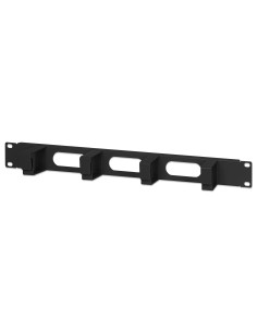 Pannello Passacavi 4 Anelli Corti 3 Fori 1U Nero 2