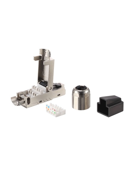 Plug RJ45 Cat.6A Schermato STP Tooless