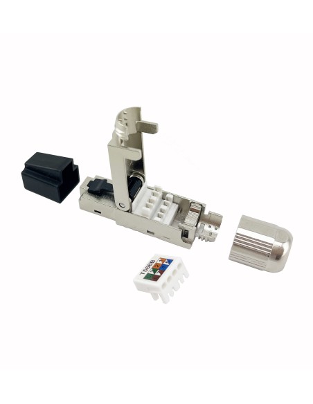 Plug RJ45 Cat.6A Schermato STP Tooless