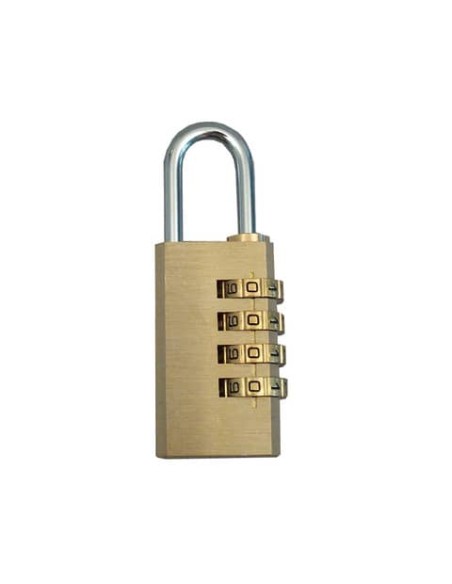 Lucchetto a combinazione di 4 cifre Viso 12,5x28x50 mm acciaio/ottone CL4COMSB