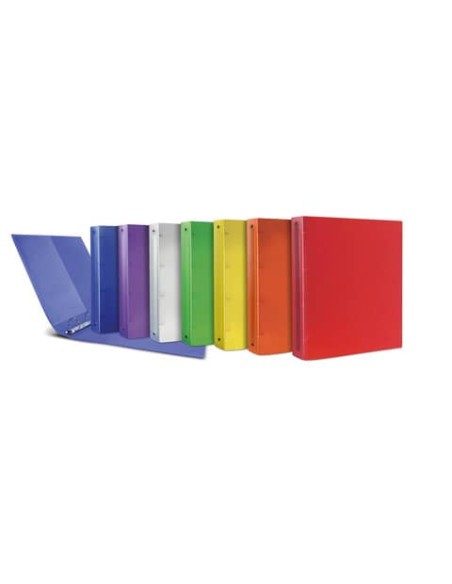 Glitore satinato semitrasparente in PP Sei Rota Myto A4 - 4 anelli R - colori assortiti