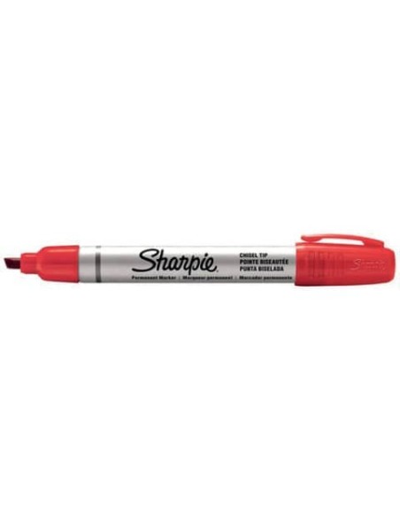 Marcatore permanente Sharpie Metal punta scalpello - 1,2-5,5 mm - in conf. da 12 rosso - S0945790