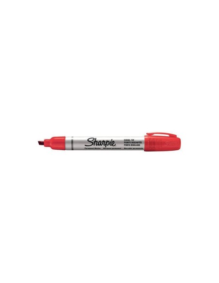 Marcatore permanente Sharpie Metal punta scalpello - 1,2-5,5 mm - in conf. da 12 rosso - S0945790