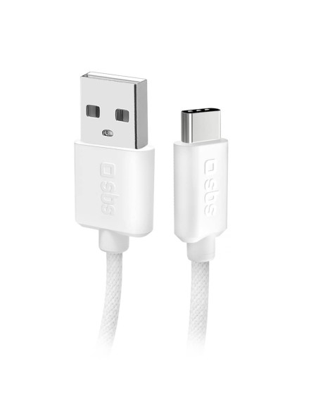 Cavo in tessuto SBS USB-A e USB-C - lunghezza 1,5 m - grigio TECABLETISSUEUSBCG