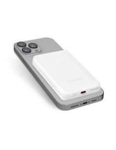 Powerbank SBS compact 5.000 mAh compatibile con MagSafe + Type C 10 W - bianco - TEBB5000MAG1CW 2