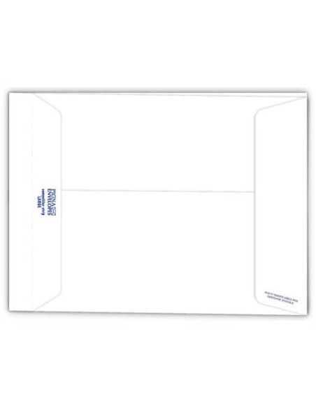 Buste bianche a sacco large con soffietti laterali e chiusura a strip (250)