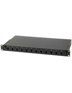 Cassetto Rack 19'' Fibra Ottica 12 porte LC Duplex/SC Simplex Nero