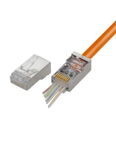 Confezione 100 Plug modulari RJ45 Passanti Cat6 STP 2