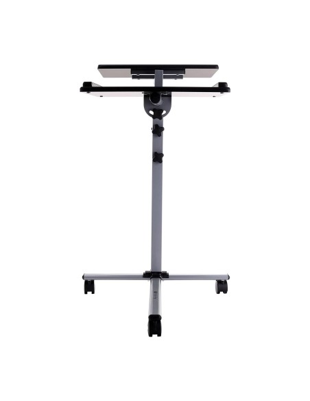 Carrello per Proiettore e Notebook a Due Ripiani Regolabile in Altezza