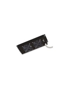 Gruppo di 2 Ventole a Soffitto Senza Termostato per Rack 19'' Nero