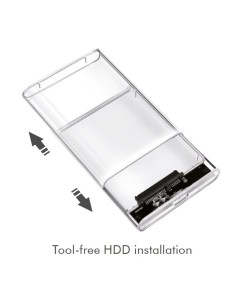 Box HDD/SSD Esterno per Disco Rigido 2.5'' USB 3.0 Trasparente con LED 2