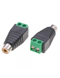 Adattatore Connettore Terminal Block 2-pin a RCA femmina