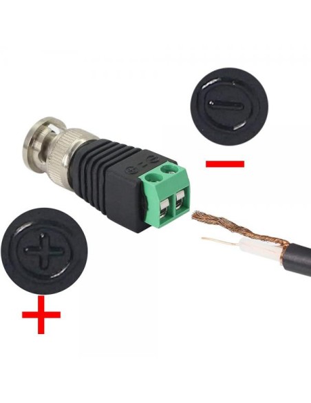 Adattatore Connettore Terminal Block 2-pin a BNC Maschio