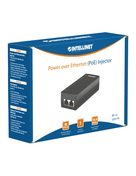 Iniettore Power over Ethernet (PoE) 15.4W
