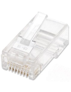 Confezione 100 Plug RJ45 per Cavo Rigido Cat.5e UTP 2