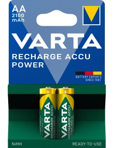 Blister 2 Batterie Ricaricabili Stilo AA 2100 mAh