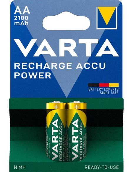 Blister 2 Batterie Ricaricabili Stilo AA 2100 mAh