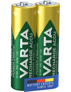 Blister 2 Batterie Ricaricabili Stilo AA 2100 mAh 2
