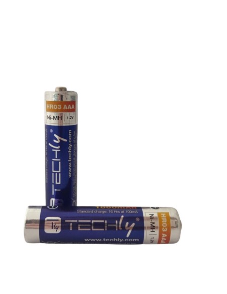 Blister 2 Batterie Ricaricabili Mini Stilo HR03 AAA 1000 mAh