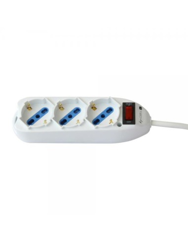 Multipresa 3 Posti Italiana Bipasso / Schuko con spina 10A