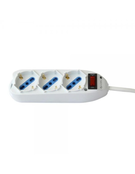 Multipresa 3 Posti Italiana Bipasso / Schuko con spina 10A
