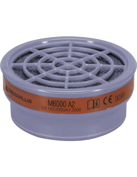 Kit di 2 filtri A2 per semi-maschere M6200 e M6400 Jupiter grigio - M6000EA2R