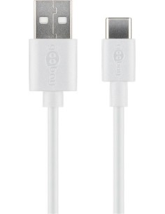 Cavo USB A Maschio 2.0 / USB-C Maschio 0,5m Bianco 2