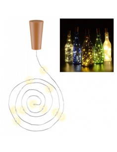 Confezione da 3pz Catena Luminosa per Bottiglie da 10 LED con Timer