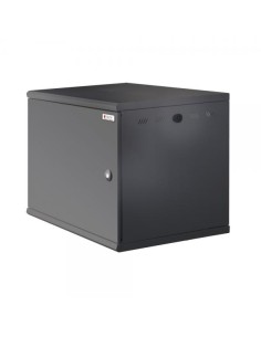 Armadio Rack 19'' a muro 16U sezione unica P 600mm Porta Cieca Nero