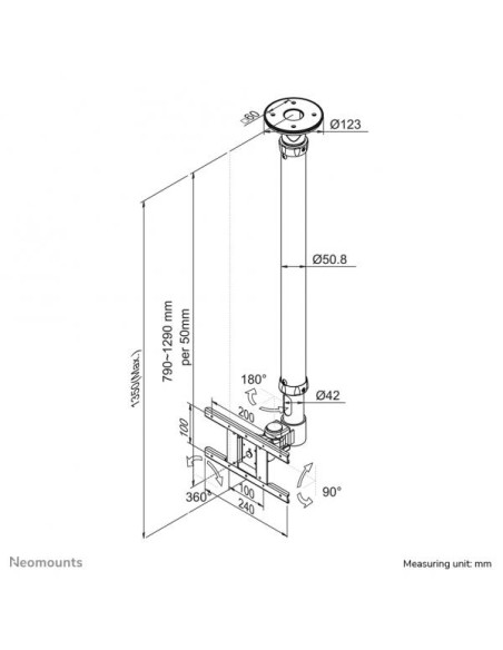 SUPPORTO A SOFFITTO C100 SILVER
