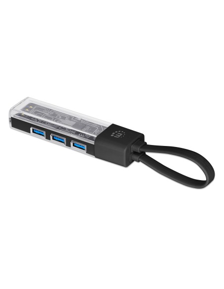 Hub Combo USB 3.2 USB-C™ e USB-A 4 Porte Nero Trasparente