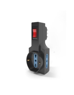 Adattatore italiano Aigostar 1 a 3 vie 10A con interruttore di sovraccarico 361563 2