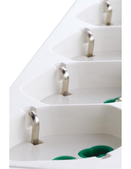 Multipresa 6 Posti Italiana Bipasso / Schuko Bianco