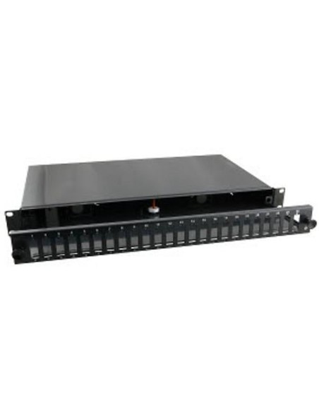 Cassetto Ottico 19'' 24 porte SC Duplex Nero Fisso