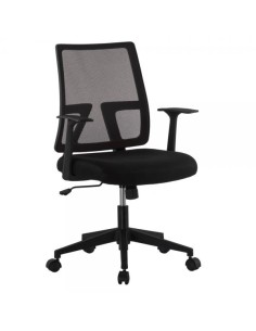 Sedia da Ufficio con Seduta Imbottita e Schienale in Tessuto High Tech