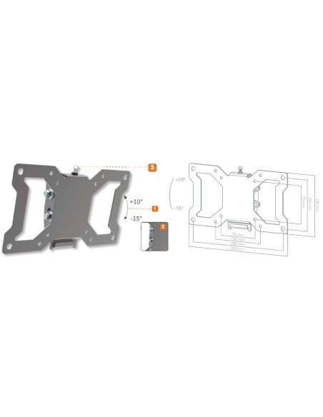 Supporto a Muro Universale Inclinabile per TV LED LCD 13-32''