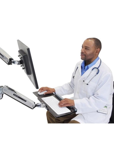 LX SIT-STAND KEYBOARD ARM  POLISHED
