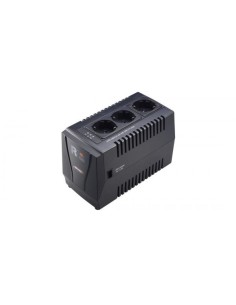 Regolatore automatico di tensione R1 USB 1000VA con 3 Prese Schuko Nero 2